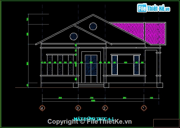 nhà vườn mái thái,Nhà vườn 1 tầng nông thôn,Nhà 1 tầng 10x12m